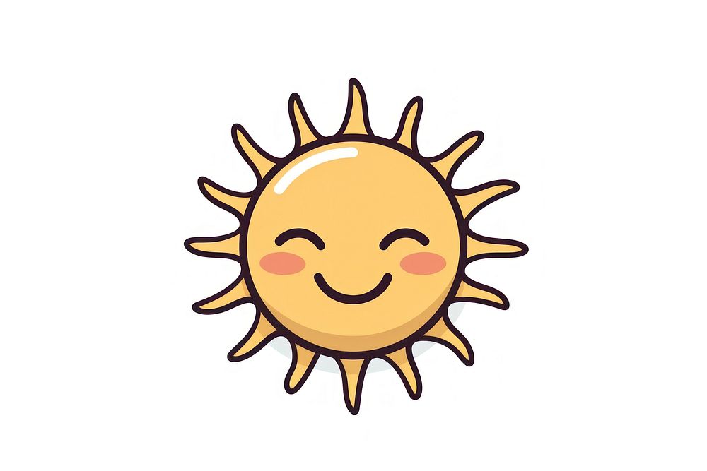 Sun fun sky white background. AI generated Image by rawpixel.