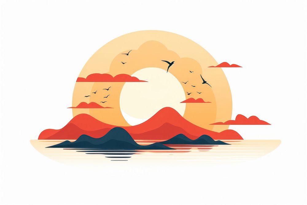 Outdoors nature sunset tranquility. AI generated Image by rawpixel.