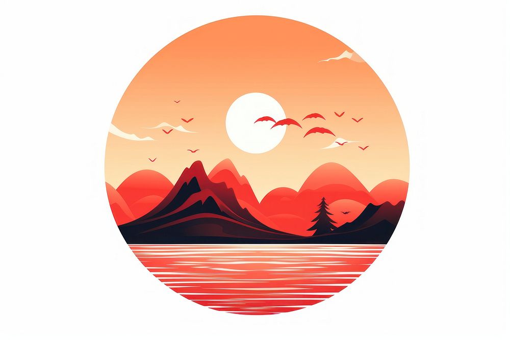 Outdoors sunset nature tranquility. AI generated Image by rawpixel.