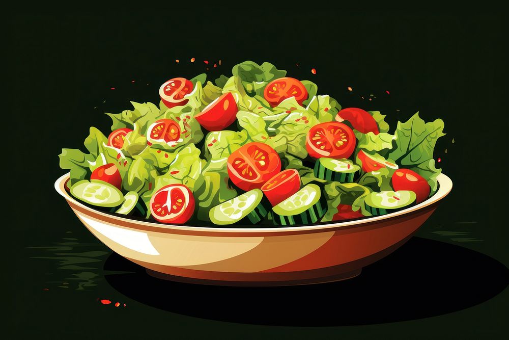 Salad food medication vegetable. AI generated Image by rawpixel.