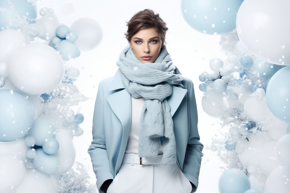 Balloon fashion winter scarf. AI generated Image by rawpixel.