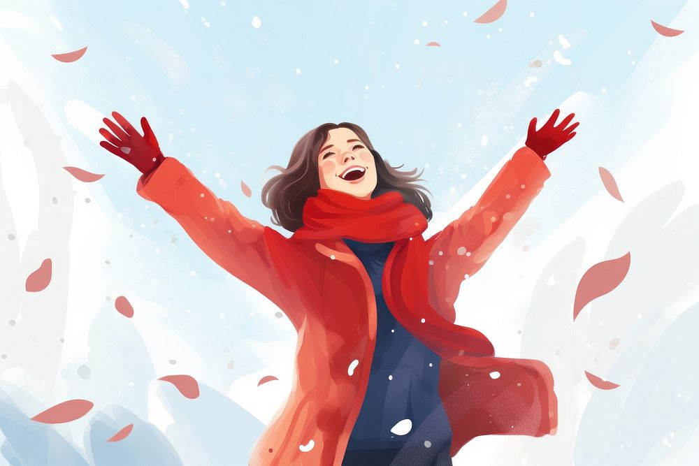 Cheerful outdoors winter adult. AI generated Image by rawpixel.