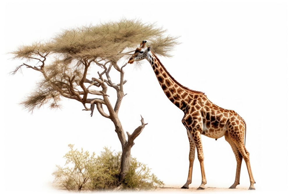 Giraffe wildlife outdoors animal. AI generated Image by rawpixel.