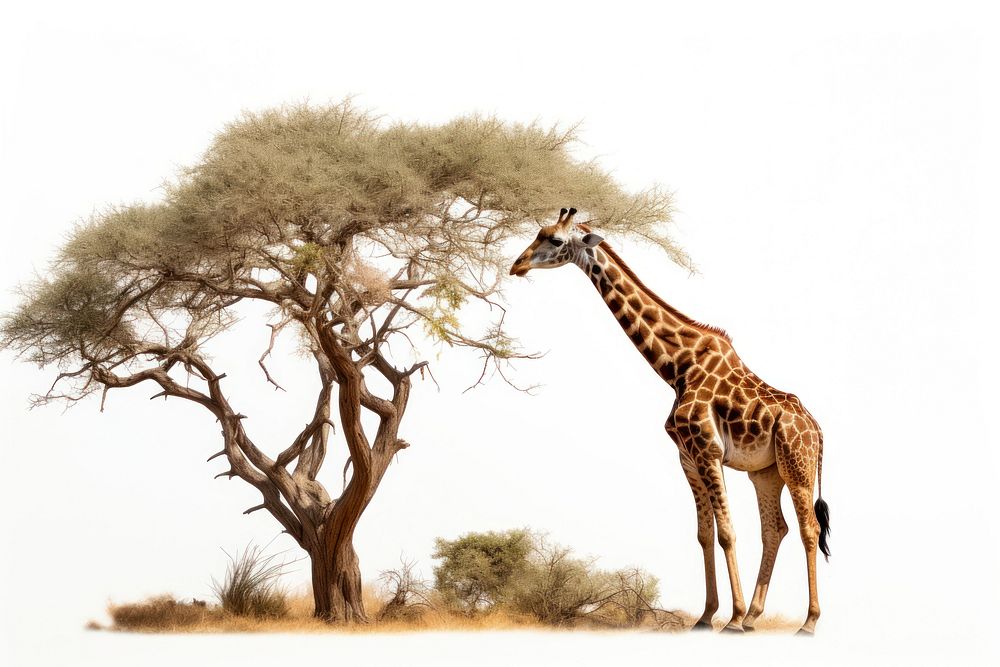Giraffe wildlife outdoors animal. AI generated Image by rawpixel.