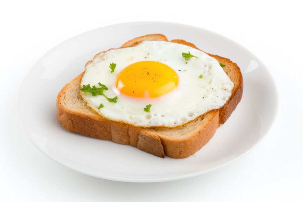 Egg bread plate toast. AI generated Image by rawpixel.