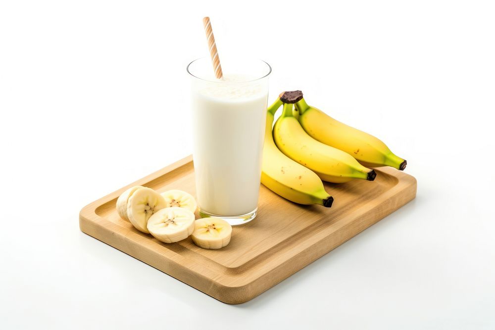 Banana milk food dairy. AI generated Image by rawpixel.