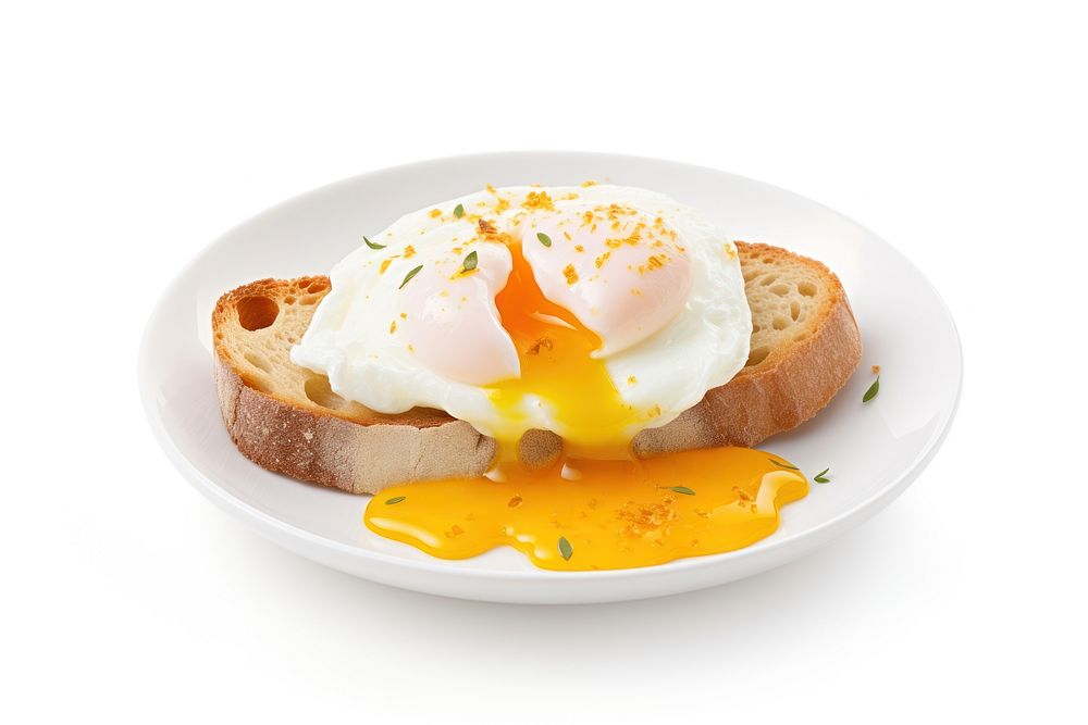 Egg plate food white background. AI generated Image by rawpixel.
