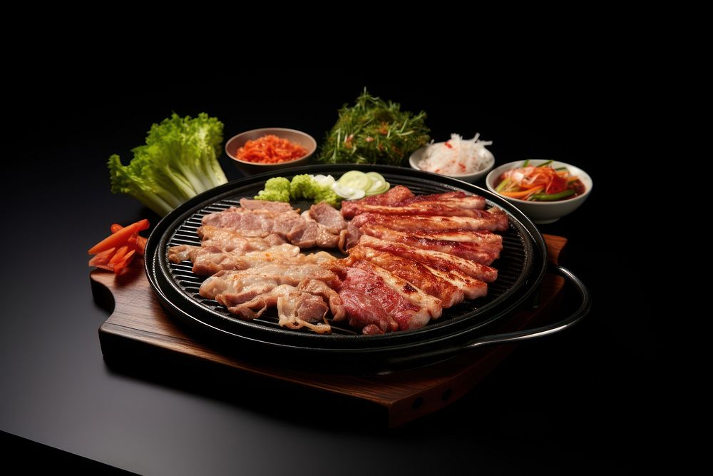 Samgyeopsal meat food beef. AI generated Image by rawpixel.