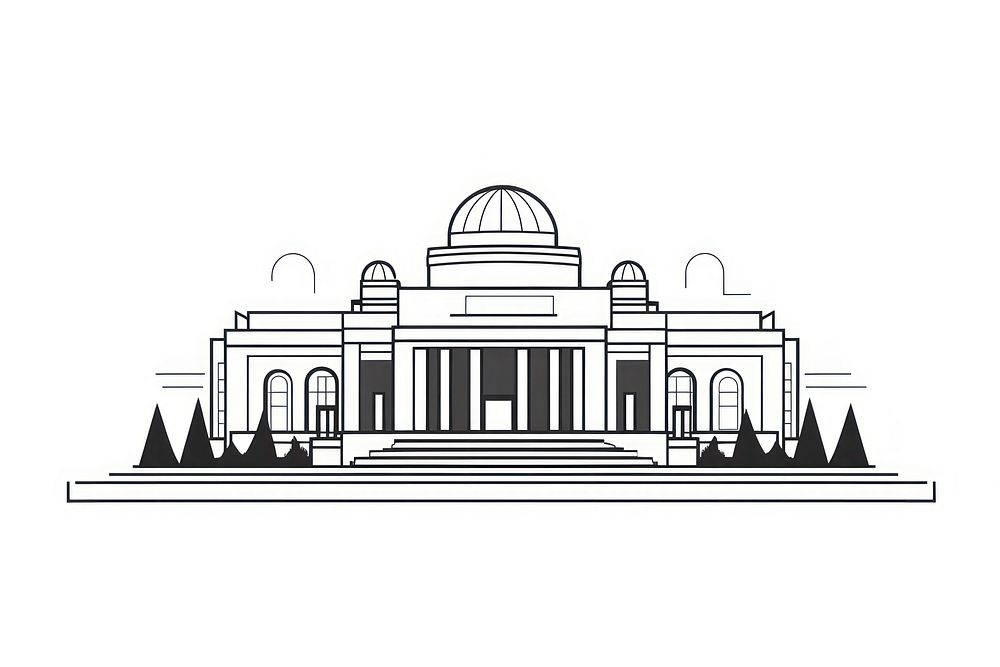 Architecture building drawing sketch. AI generated Image by rawpixel.