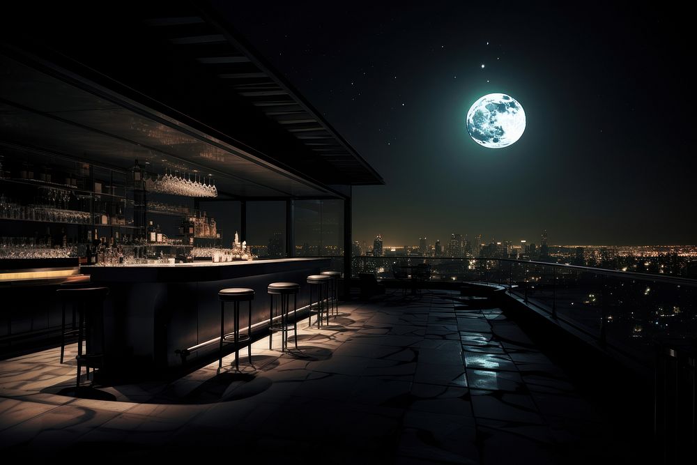 Moon astronomy outdoors lighting. AI generated Image by rawpixel.