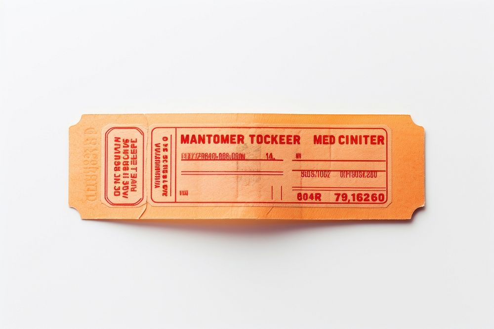 Ticket text white background thermometer. AI generated Image by rawpixel.