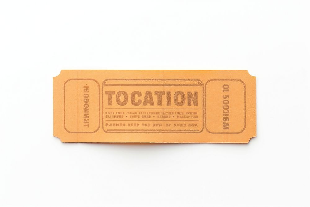 Ticket paper text label. AI generated Image by rawpixel.