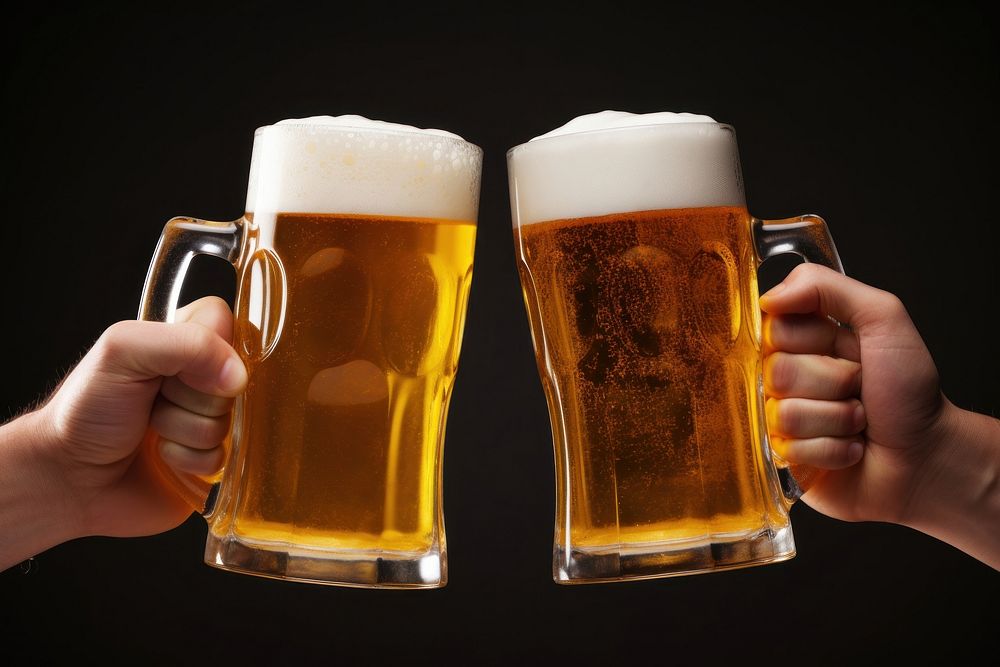 Beer holding glass drink. AI generated Image by rawpixel.