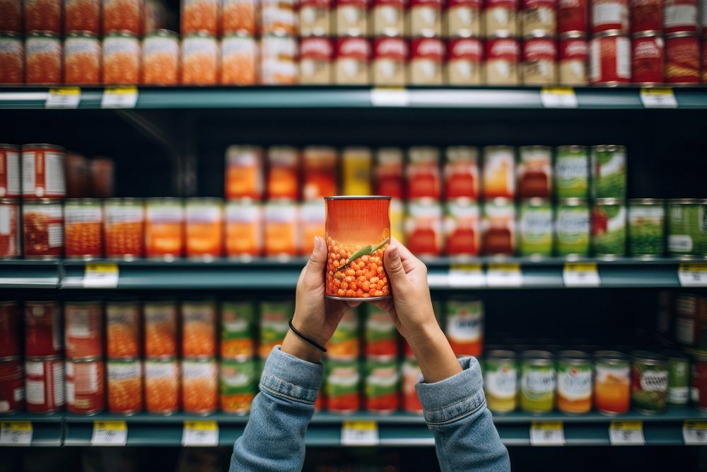 Supermarket shelf food consumerism. AI generated Image by rawpixel.