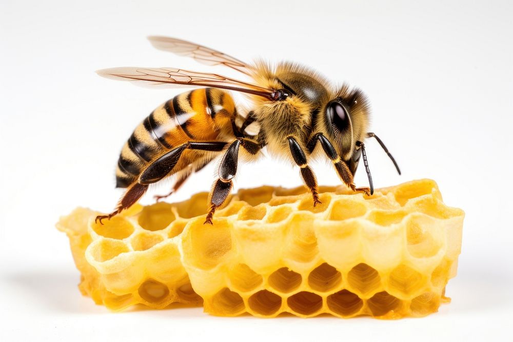 Bee beehive animal insect. AI generated Image by rawpixel.