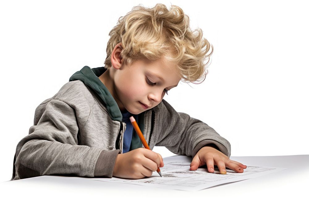 Writing reading child pen. AI generated Image by rawpixel.
