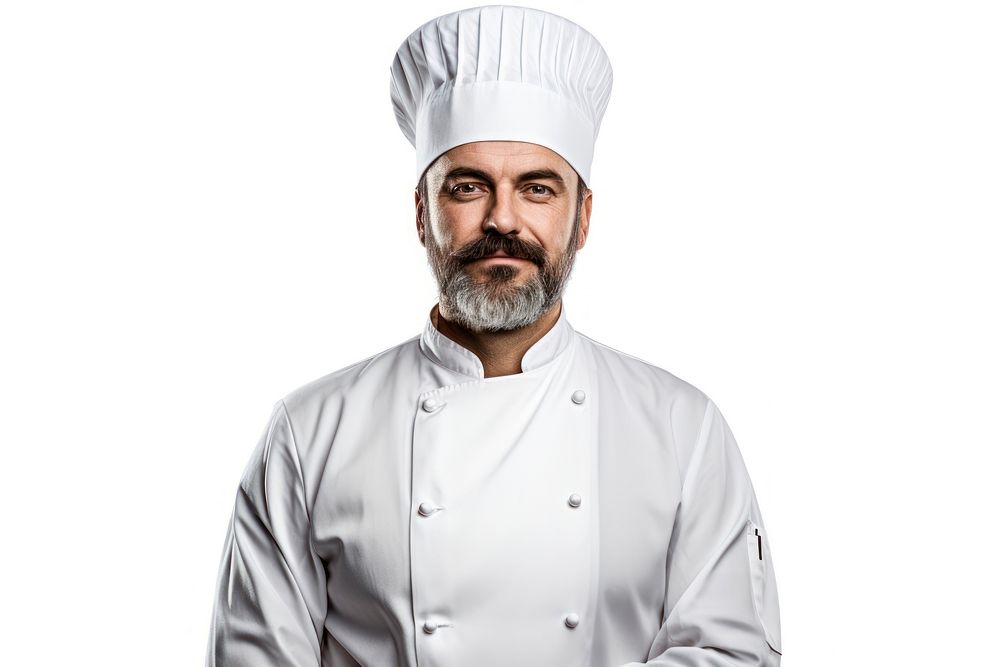 Chef adult white background freshness. AI generated Image by rawpixel.
