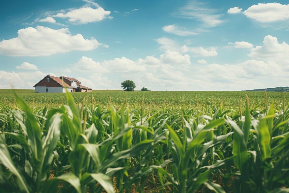Farm agriculture outdoors horizon. AI generated Image by rawpixel.