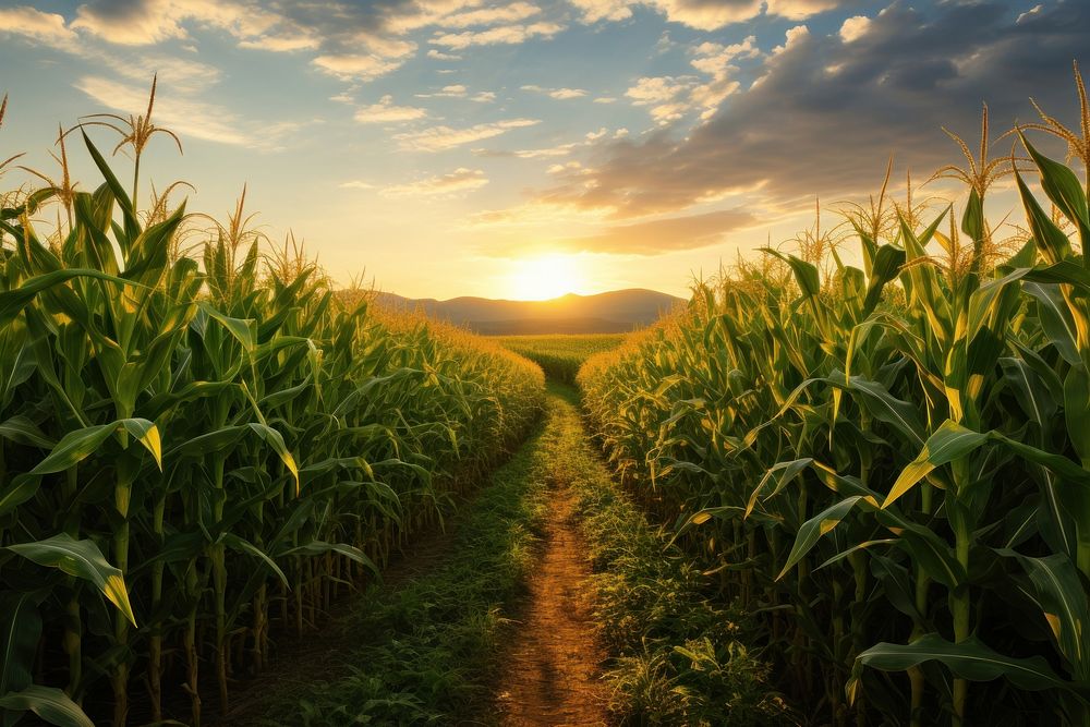 Agriculture landscape grassland outdoors. AI generated Image by rawpixel.