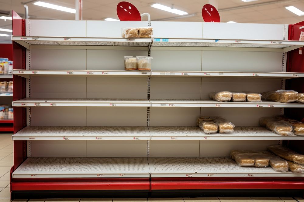 Shelf supermarket food architecture. 