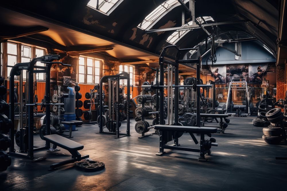 Gym architecture fitness sports. AI | Free Photo - rawpixel