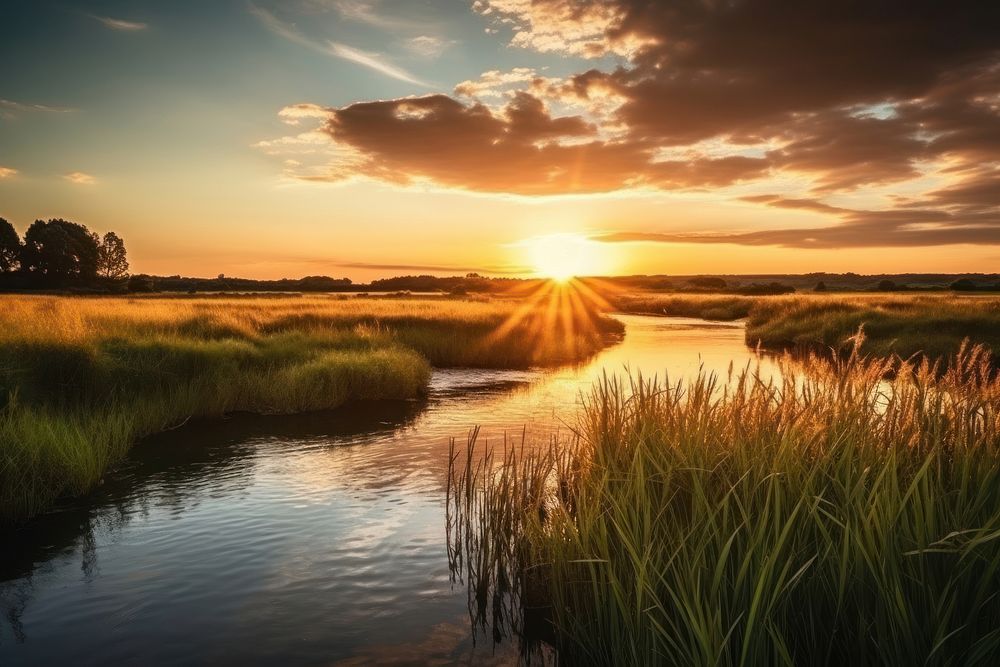 Nature sun landscape outdoors. 