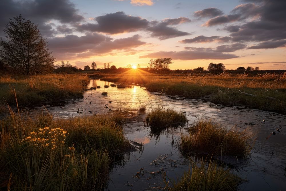Nature landscape outdoors sunset.
