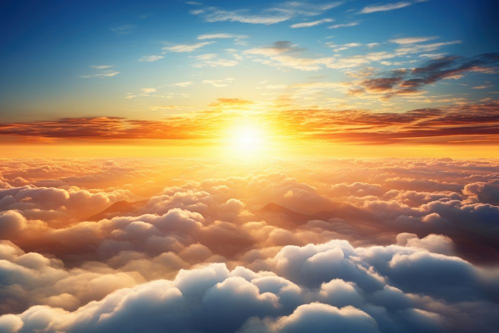 Nature cloud sun sunlight. AI generated Image by rawpixel.