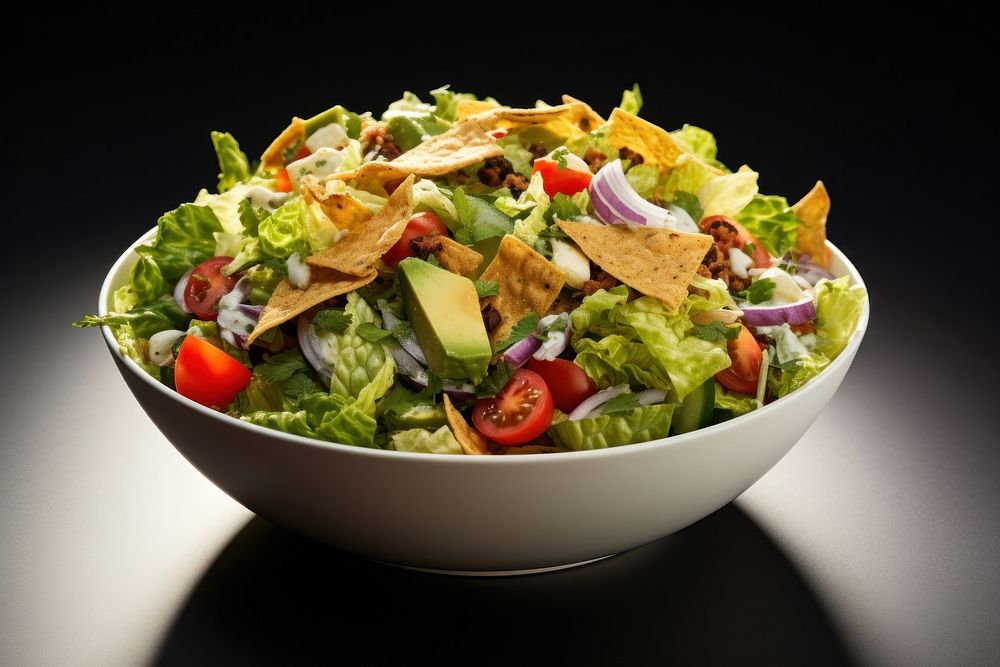 Salad food vegetable caesar salad. AI generated Image by rawpixel.