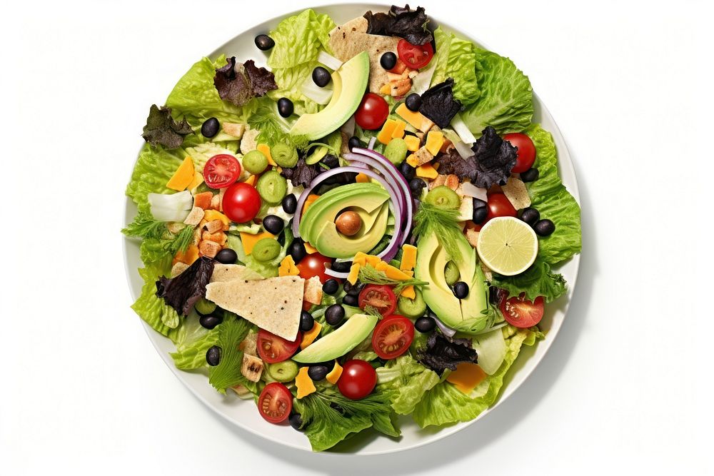 Salad vegetable lunch fruit. AI generated Image by rawpixel.