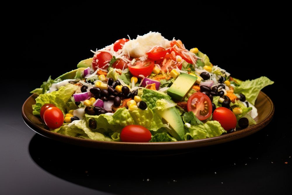 Salad food vegetable plate. AI generated Image by rawpixel.