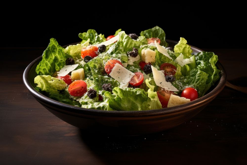 Vegetable salad food lettuce. AI generated Image by rawpixel.