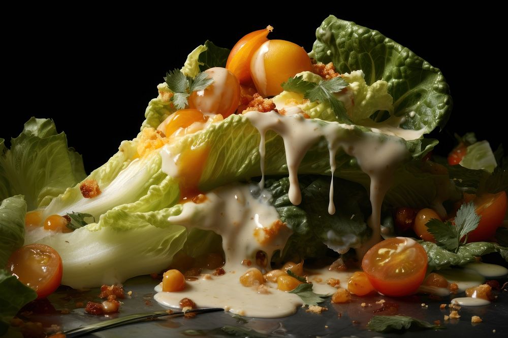Vegetable food lettuce salad. AI generated Image by rawpixel.