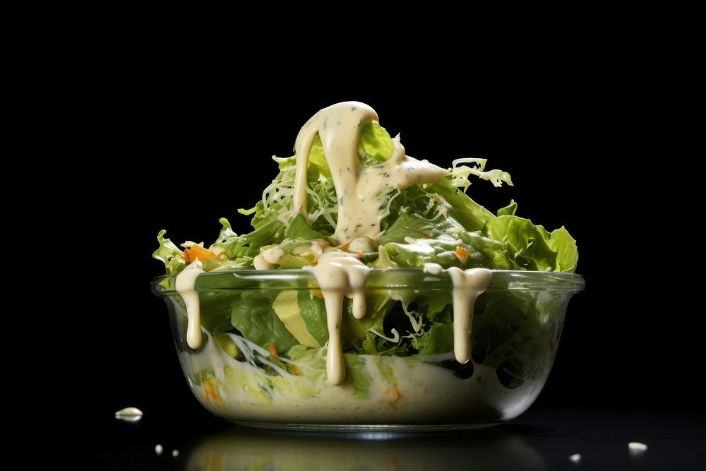 Vegetable salad food caesar salad. AI generated Image by rawpixel.