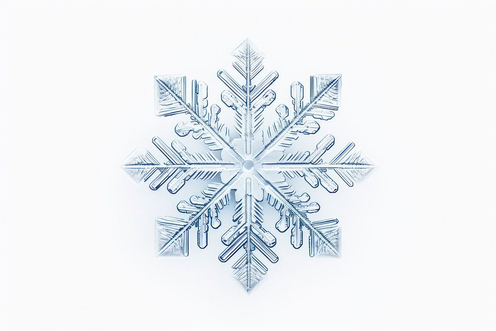 Snowflake winter white white background. AI generated Image by rawpixel.