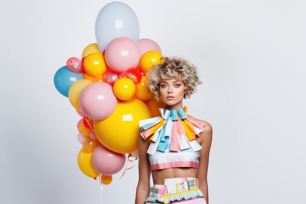 Party balloon fashion fun. AI generated Image by rawpixel.