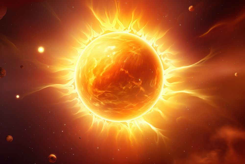 Sun astronomy universe outdoors. AI generated Image by rawpixel.