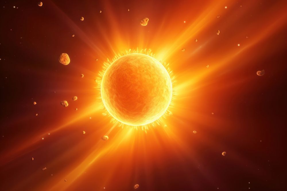 Sun astronomy sunlight outdoors. AI generated Image by rawpixel.