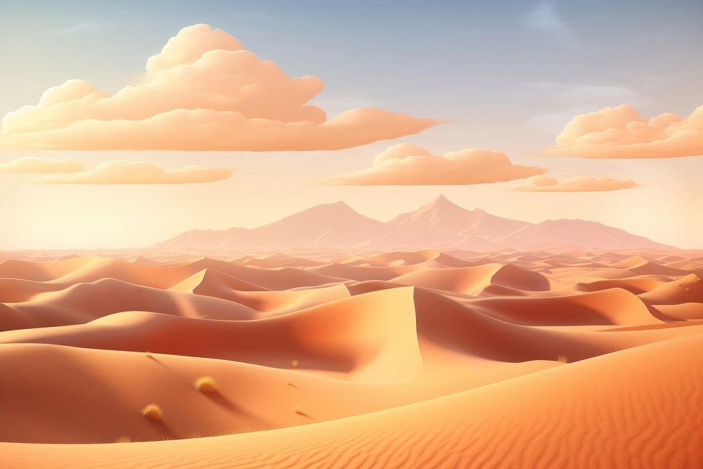 Desert landscape outdoors horizon. 