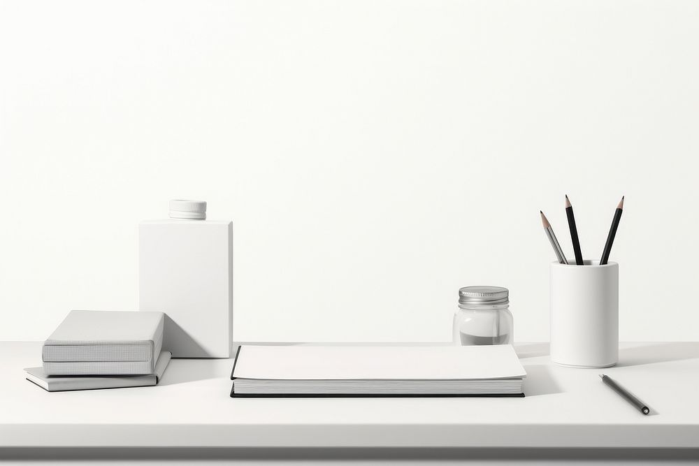Table furniture white desk. AI generated Image by rawpixel.