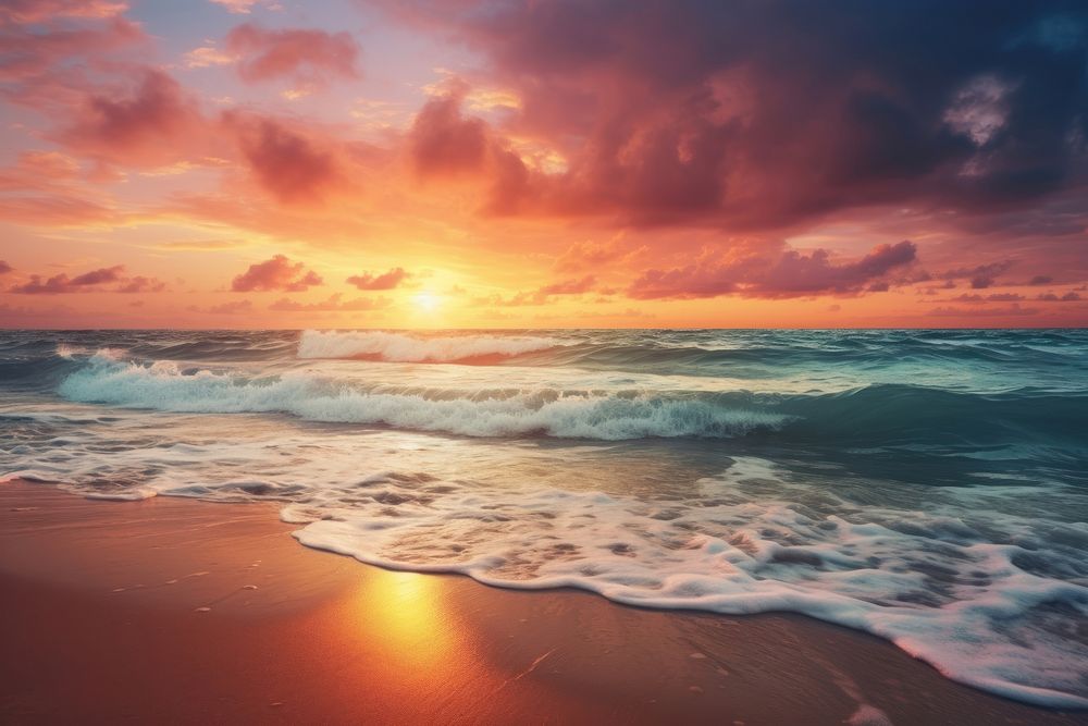 Beach landscape outdoors horizon. 