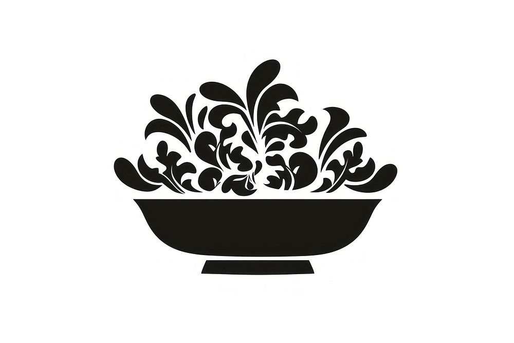 Bowl graphics cartoon stencil. AI generated Image by rawpixel.