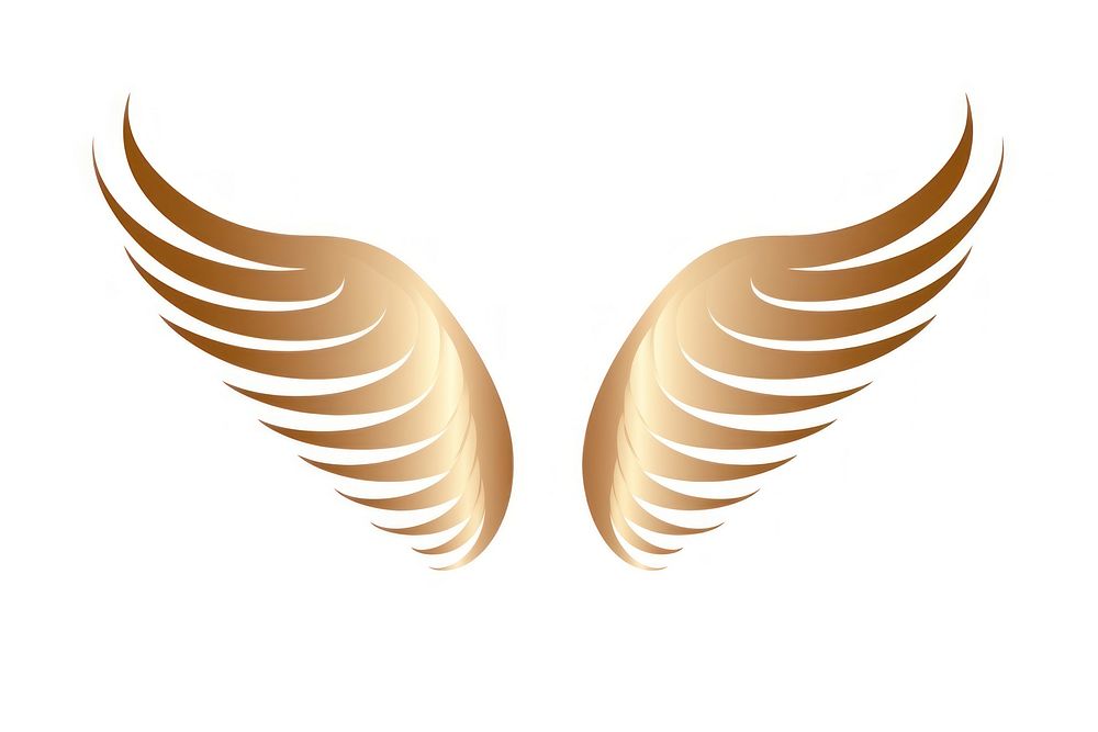 Logo angel wing white background. AI generated Image by rawpixel.
