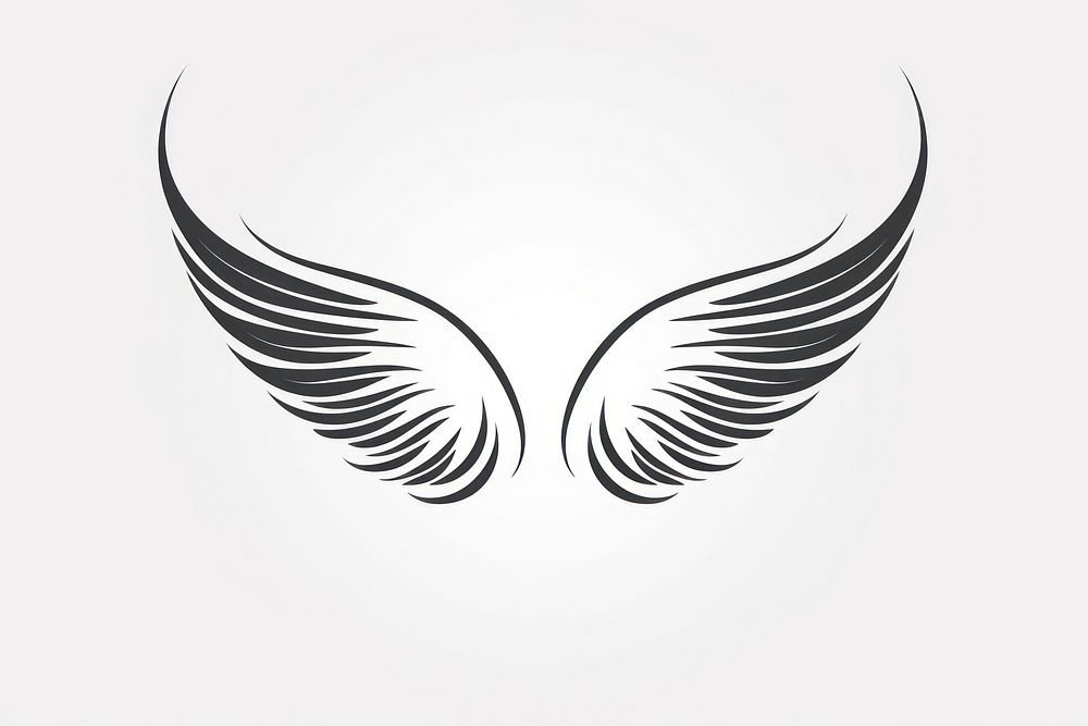Logo drawing symbol angel. AI generated Image by rawpixel.