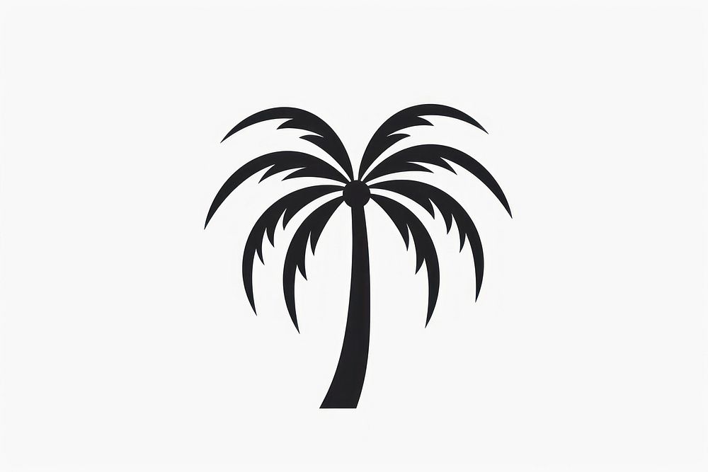 Tree plant logo arecaceae. AI generated Image by rawpixel.