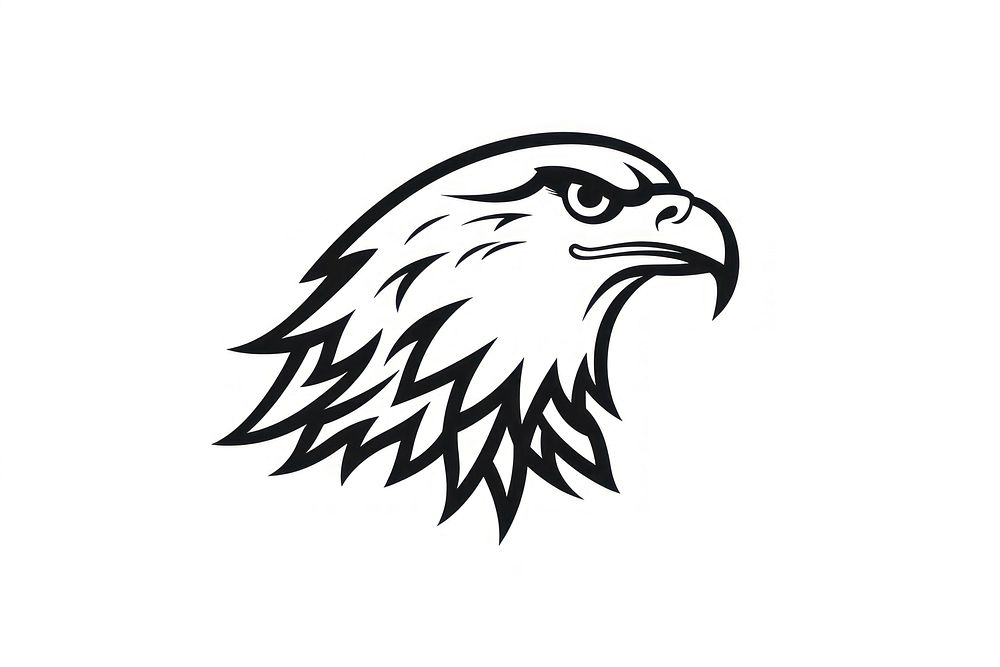 Drawing eagle bird logo. AI generated Image by rawpixel.