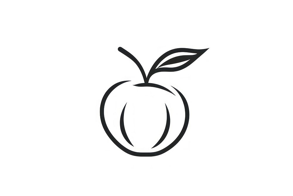 Drawing white apple fruit. AI generated Image by rawpixel.
