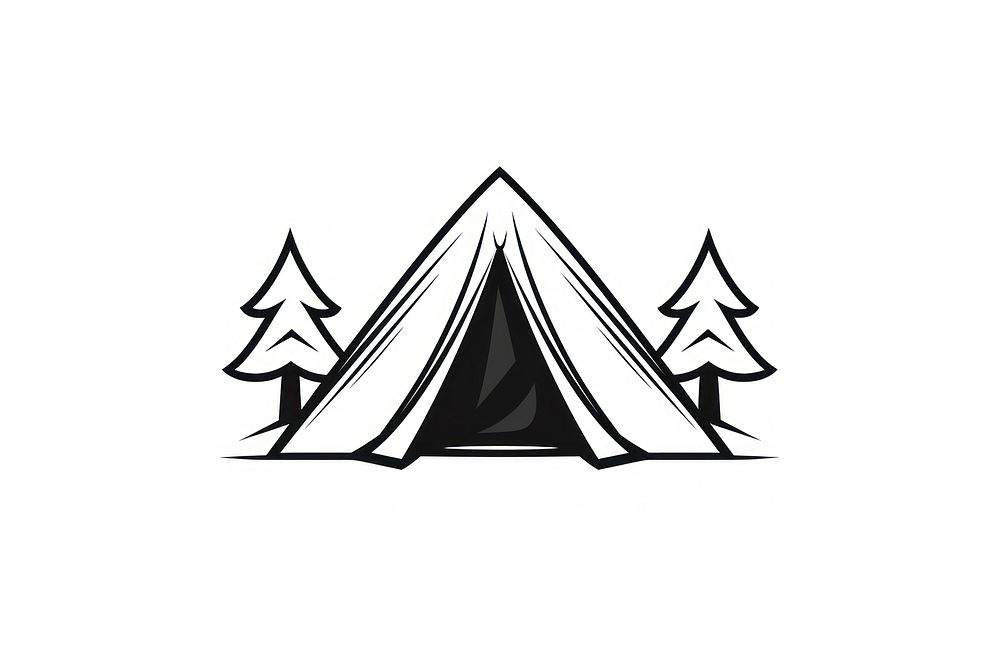 Tent outdoors camping drawing. AI generated Image by rawpixel.