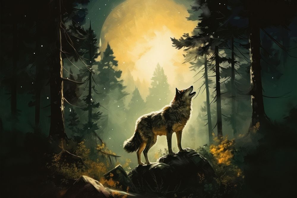 Wolf forest animal mammal