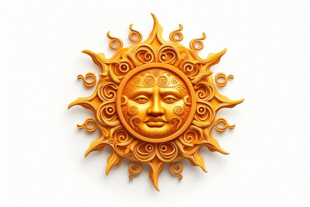 Gold sun representation accessories. AI generated Image by rawpixel.